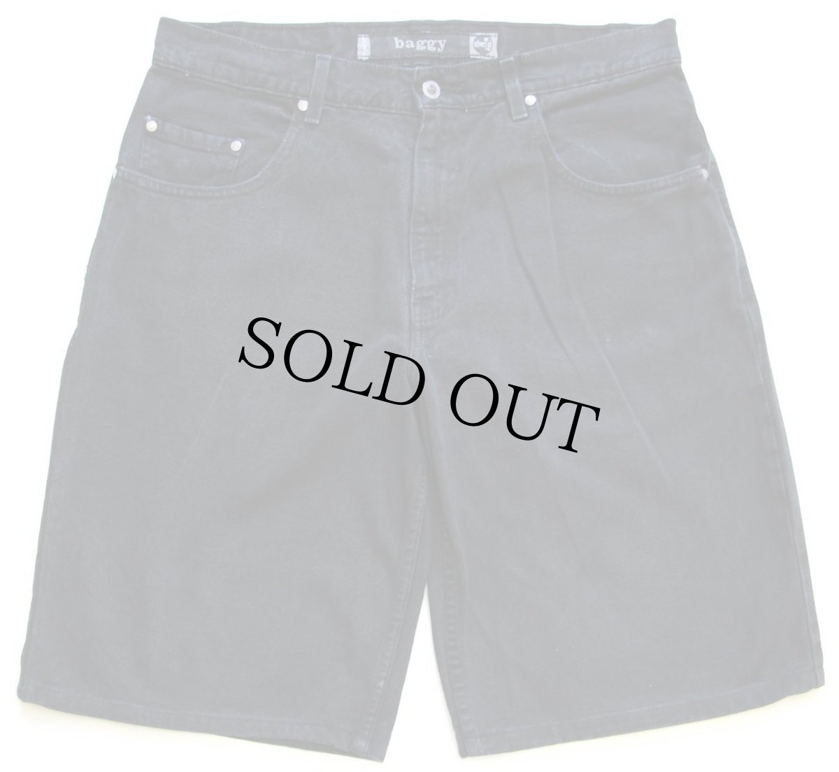 画像1: 90s Levi'sリーバイス silverTabシルバータブ baggy ブラックデニム ショートパンツ カスタム 後染め w34★ショーツ (1)