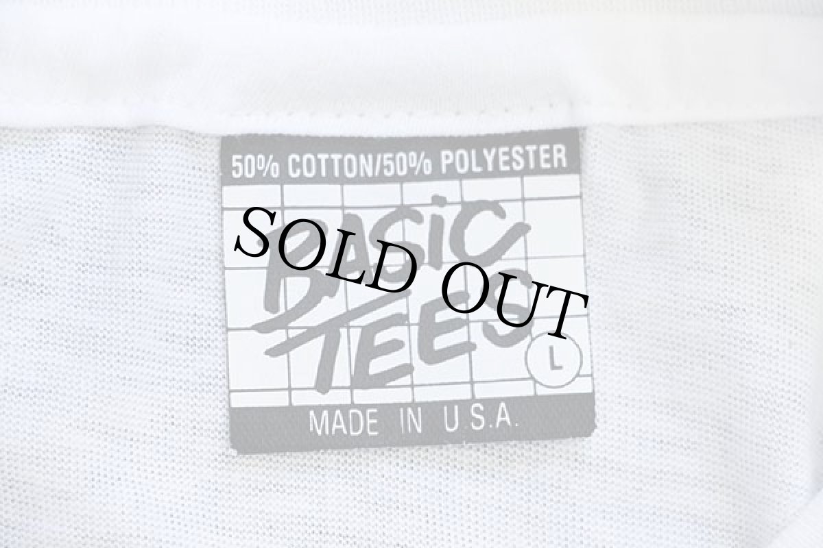 画像4: デッドストック★80s USA製 BASIC TEES 無地 Tシャツ 白 L★D (4)