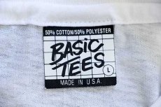 画像4: デッドストック★80s USA製 BASIC TEES 無地 Tシャツ 白 L★D (4)