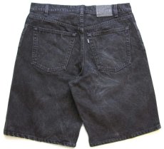 画像2: 90s USA製 Levi'sリーバイス silverTabシルバータブ LOOSE ブラックデニム ショートパンツ w36★ショーツ (2)