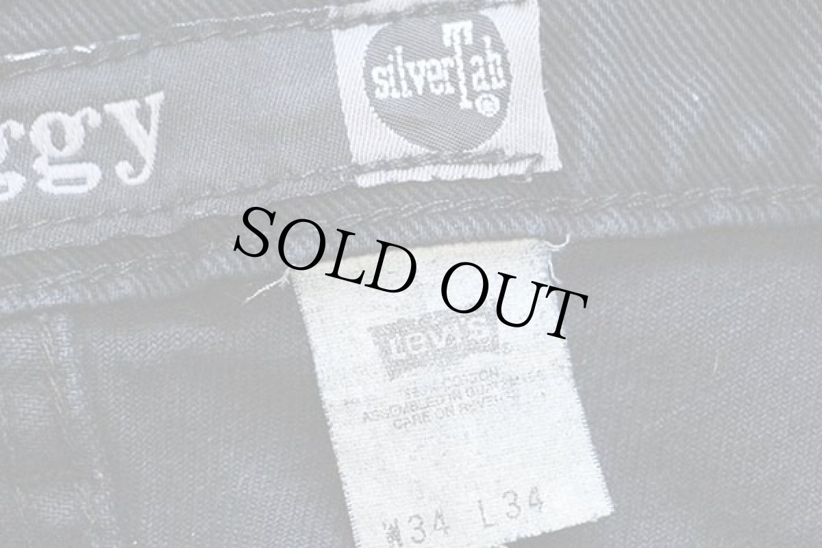 画像5: 90s Levi'sリーバイス silverTabシルバータブ baggy ブラックデニム ショートパンツ カスタム 後染め w34★ショーツ (5)