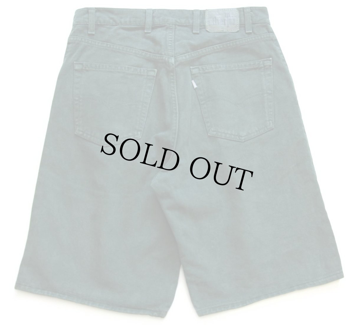 画像2: 90s USA製 Levi'sリーバイス silverTabシルバータブ LOOSE ワンタック カラーデニム ショートパンツ 後染め 緑 w34★ショーツ (2)