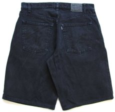 画像2: 90s Levi'sリーバイス silverTabシルバータブ baggy ブラックデニム ショートパンツ カスタム 後染め w34★ショーツ (2)