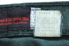 画像6: 90s USA製 Levi'sリーバイス silverTabシルバータブ LOOSE ワンタック カラーデニム ショートパンツ 後染め 緑 w34★ショーツ (6)