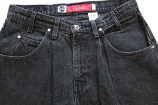 画像3: 90s Levi'sリーバイス silverTabシルバータブ LOOSE ワンタック ブラックデニム ショートパンツ w32★ショーツ (3)