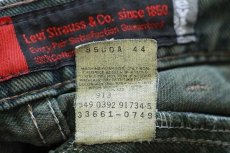 画像6: 90s USA製 Levi'sリーバイス silverTabシルバータブ loose ワンタック カラーデニム ショートパンツ 後染め 緑 w34★ショーツ (6)