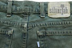 画像4: 90s USA製 Levi'sリーバイス silverTabシルバータブ loose ワンタック カラーデニム ショートパンツ 後染め 緑 w34★ショーツ (4)