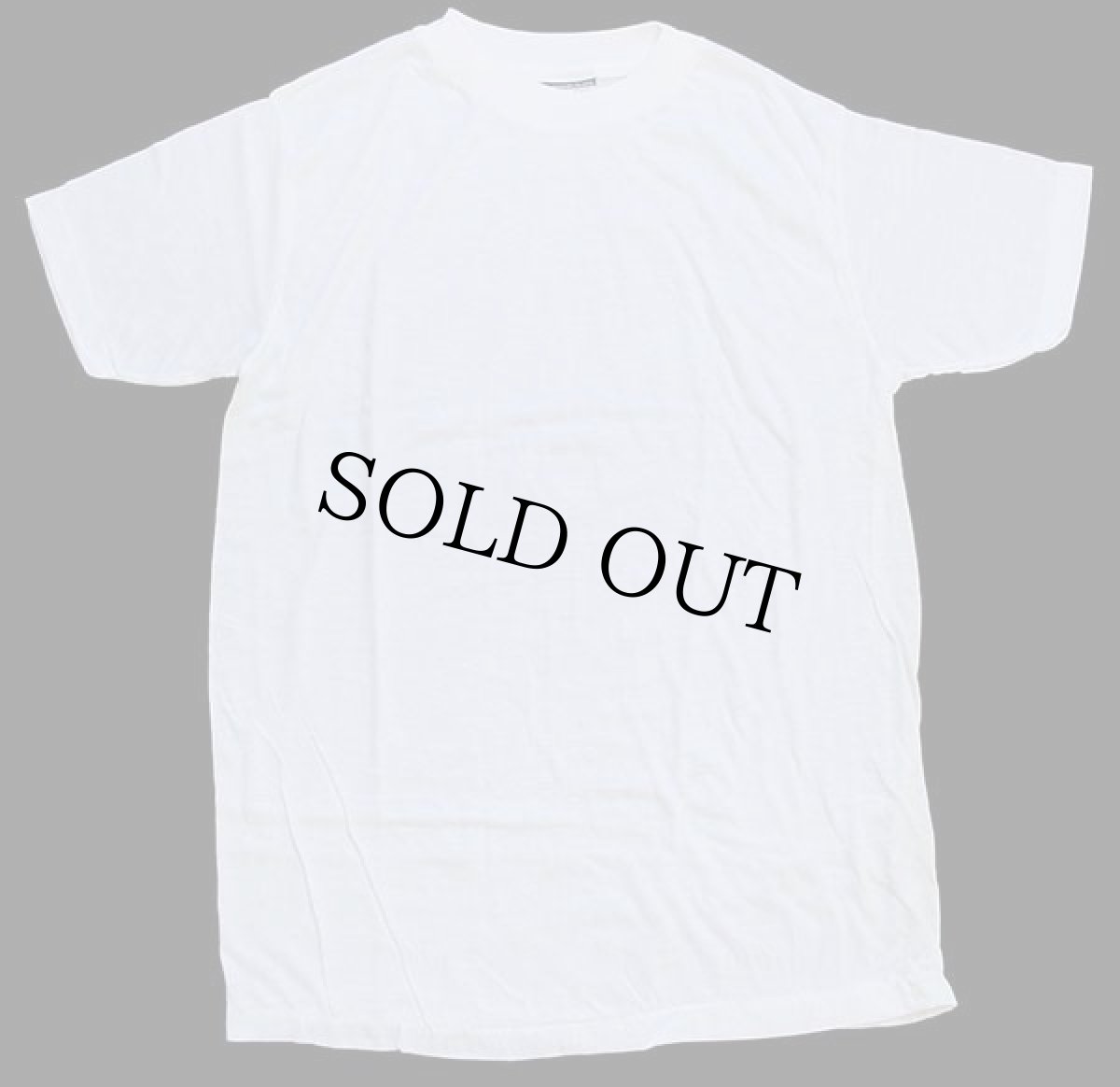 画像2: デッドストック★80s USA製 BASIC TEES 無地 Tシャツ 白 L★D (2)