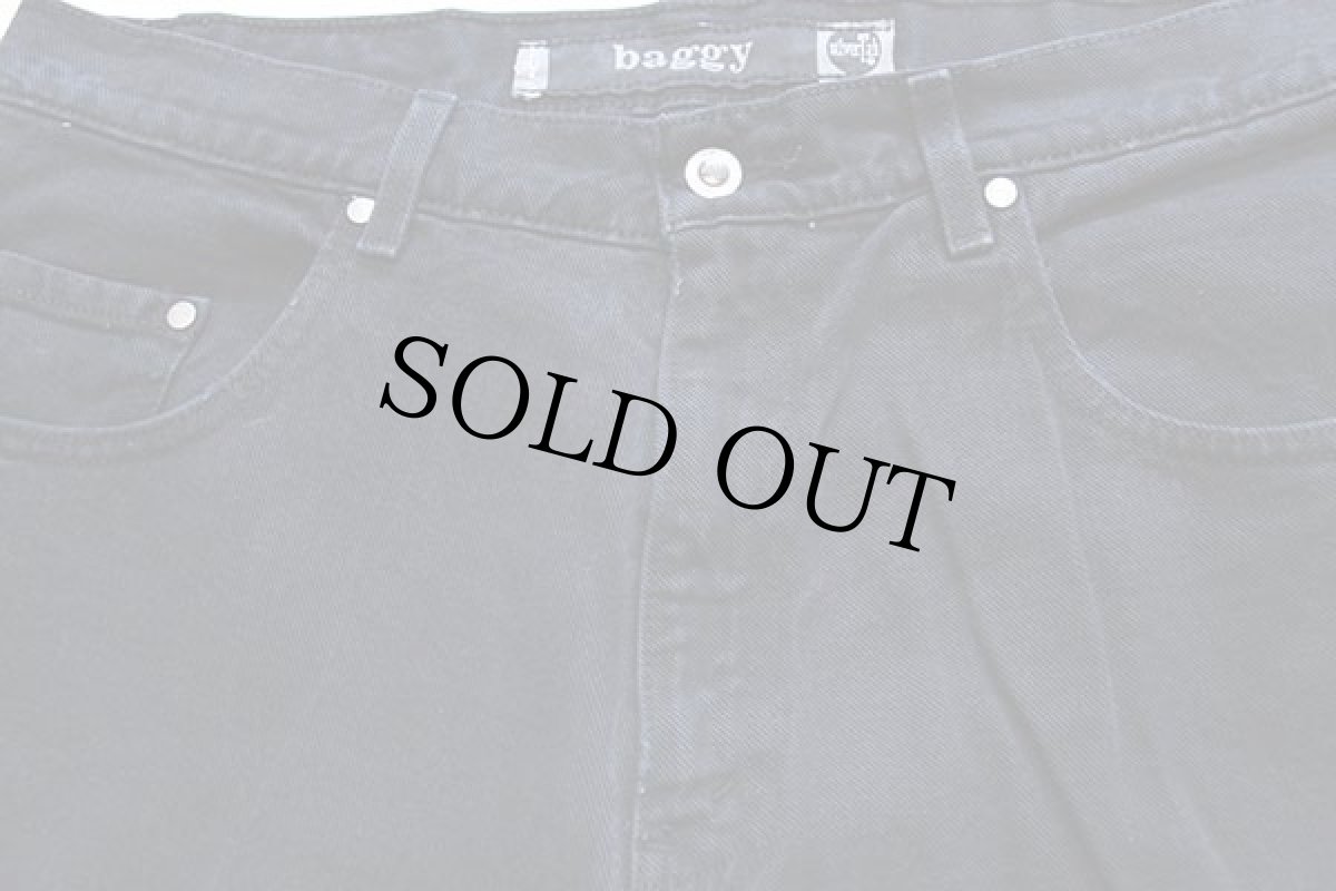 画像3: 90s Levi'sリーバイス silverTabシルバータブ baggy ブラックデニム ショートパンツ カスタム 後染め w34★ショーツ (3)