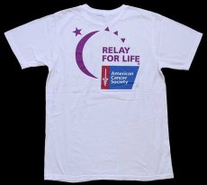 画像3: STARBUCKS COFFEE スターバックス コーヒー ロゴ RELAY FOR LIFE 両面プリント コットンTシャツ 白 M (3)