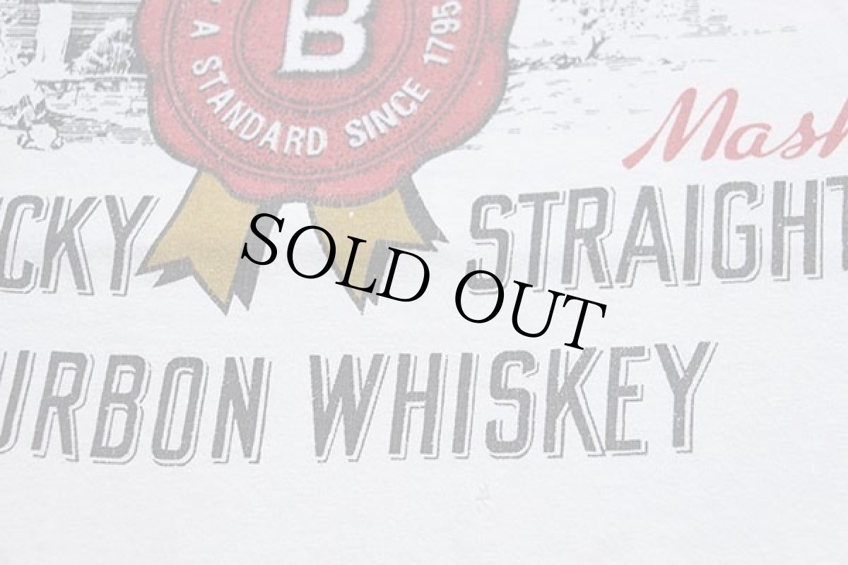 画像5: 90s USA製 JIM BEAMジムビーム BOURBON WHISKEY ロゴ コットンTシャツ 白 XL (5)