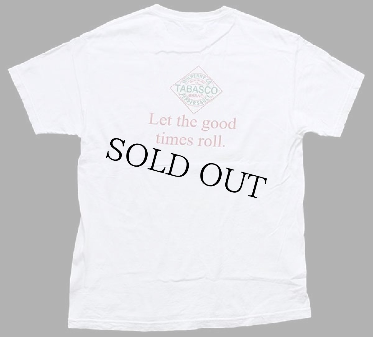 画像3: 90s USA製 TABASCO PEPPER SAUCE タバスコ ロゴ 両面プリント コットンTシャツ 白 L (3)