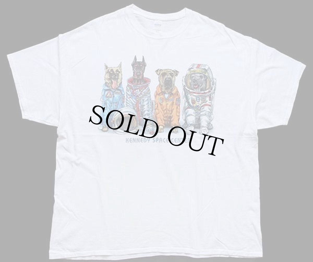 画像2: KENNEDY SPACE CENTER ドッグ 両面プリント コットンTシャツ 白 2XL (2)