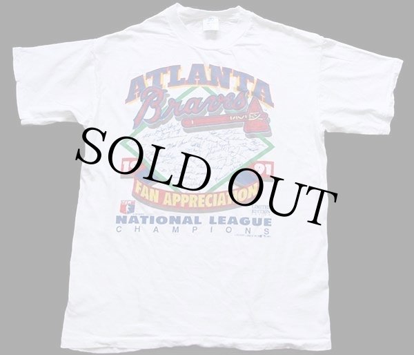 90s USA製 MLB ATLANTA Braves 1991 FAN APPRECIATION コットンT 90s USA製 MLB ATLANTA Braves 1991 FAN APPRECIATION コットンT
