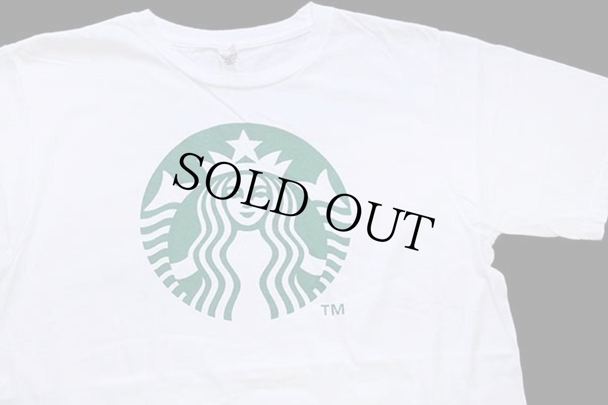 画像1: STARBUCKS COFFEE スターバックス コーヒー ロゴ RELAY FOR LIFE 両面プリント コットンTシャツ 白 M (1)
