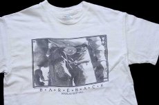 画像1: 90s USA製 DOUGLAS KENT HALL BAREBACK カウボーイ フォトプリント アート コットンTシャツ 白 M (1)