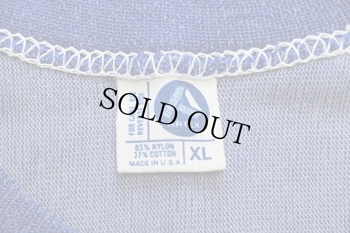 画像5: 70s USA製 ARTEX COOPER HAWKS ナイロン×コットン フットボールTシャツ 青 XL (5)