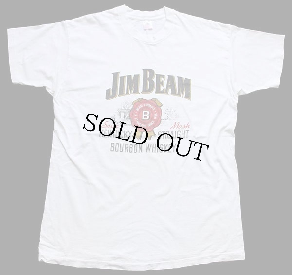 画像2: 90s USA製 JIM BEAMジムビーム BOURBON WHISKEY ロゴ コットンTシャツ 白 XL (2)