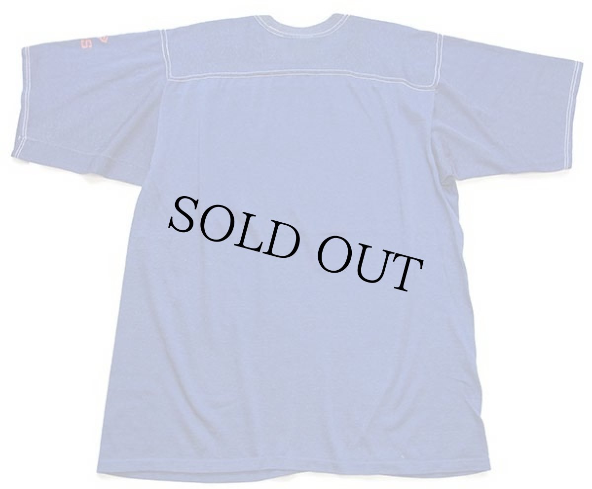 画像2: 70s USA製 ARTEX COOPER HAWKS ナイロン×コットン フットボールTシャツ 青 XL (2)