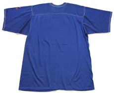 画像3: 70s USA製 ARTEX COOPER HAWKS ナイロン×コットン フットボールTシャツ 青 XL (3)