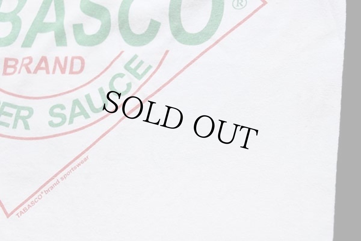 画像5: 90s USA製 TABASCO PEPPER SAUCE タバスコ ロゴ コットンTシャツ 白 S (5)