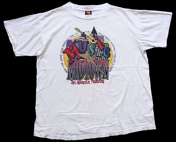 90s USA製 MUSIC MIDTOWN an atlanta festival コットンTシャツ