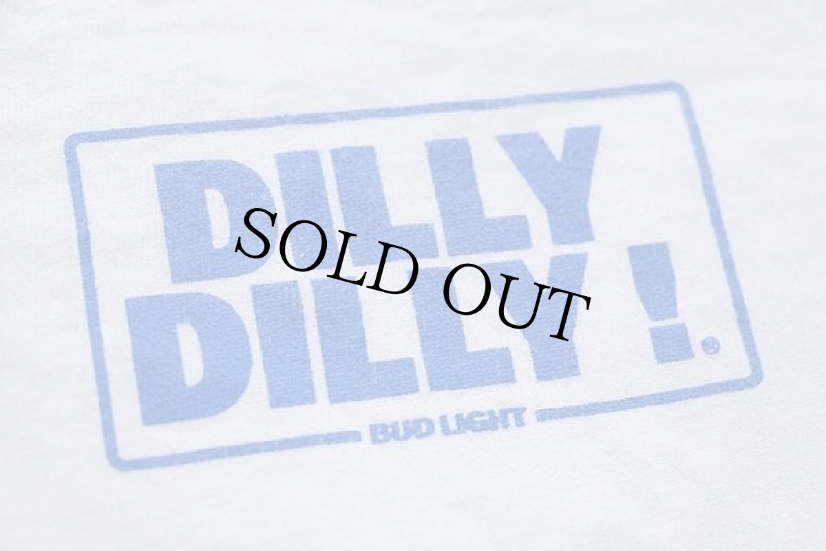 画像5: 00s DILLY DILLY! BUD LIGHTバドライト コットンTシャツ 白 L★Budweiserバドワイザー (5)