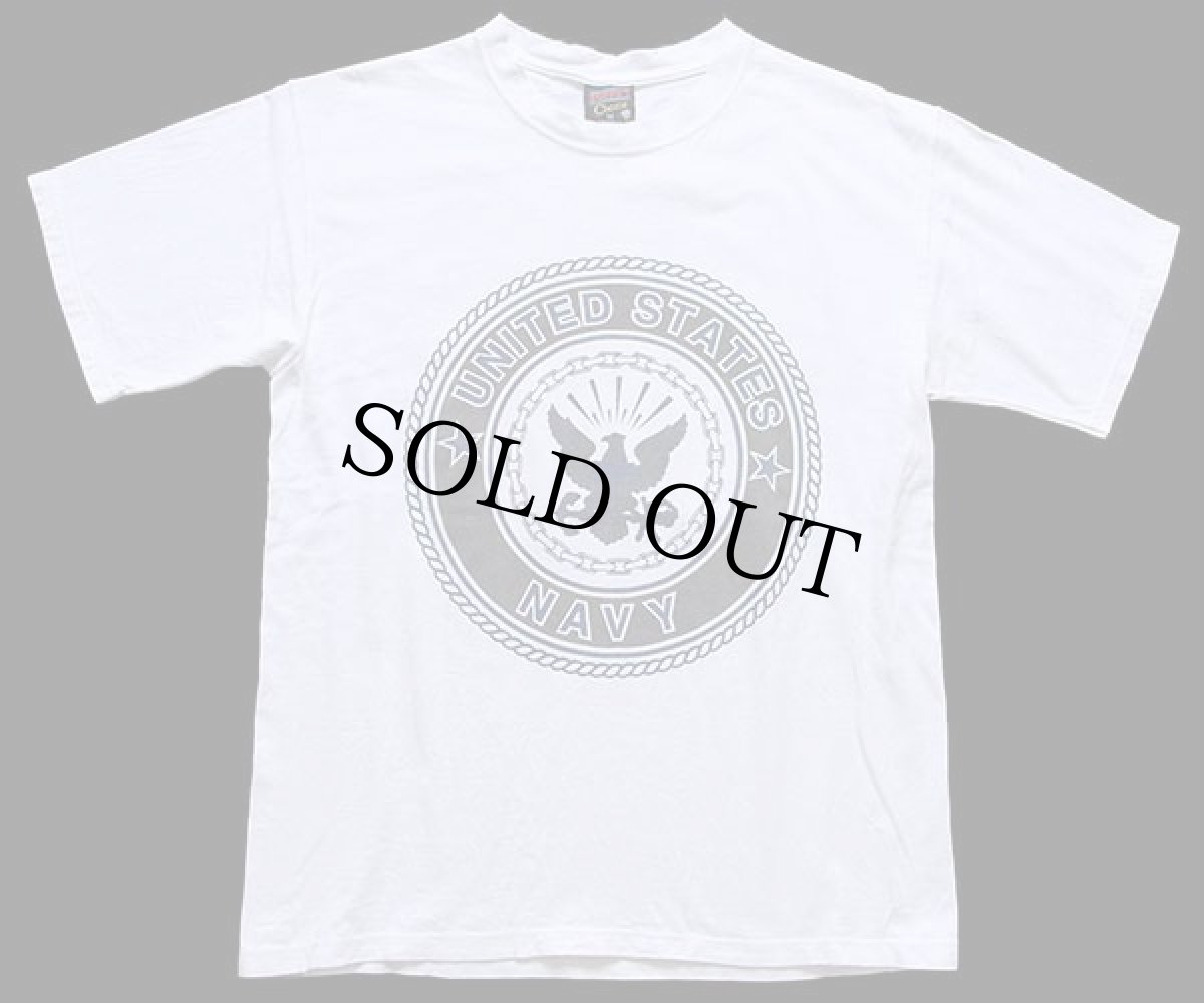 画像2: 90s USA製 U.S.NAVY OCS 両面プリント コットンTシャツ 白 M (2)