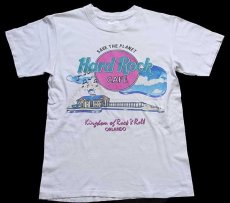 画像2: 90s USA製 Hard Rock Cafe ハードロック カフェ ORLANDO ギター コットンTシャツ 白 M (2)