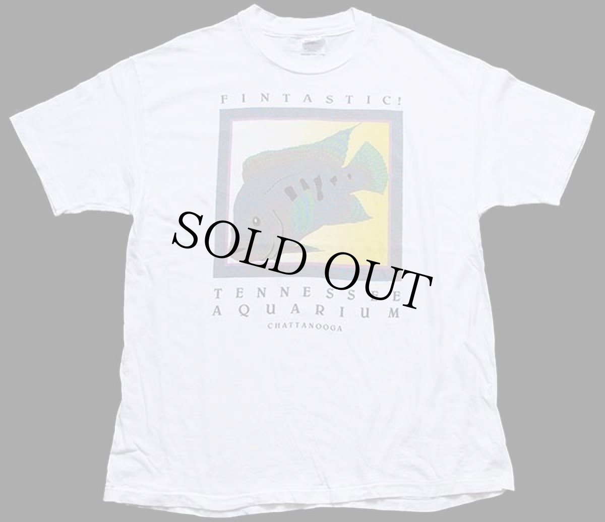 画像2: 90s USA製 Hanes FINTASTIC! TENNESSEE AQUARIUM フィッシュ アート コットンTシャツ 白 XL (2)