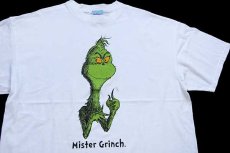 画像1: 00s USA製 Dr.Seuss Brand Mister Grinch グリンチ コットンTシャツ 白 XL (1)