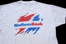 画像1: 90s Hanes NationsBank Tシャツ 白 XL (1)