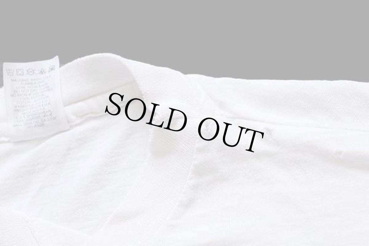 画像5: 90s USA製 American Airlines ロゴ 星条旗柄 切り替え コットンTシャツ 白 XL (5)