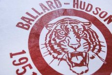 画像4: 90s USA製 BALLARD-HUDSON 1951 CLASS REUNION TIGERS タイガー Tシャツ 白 L (4)