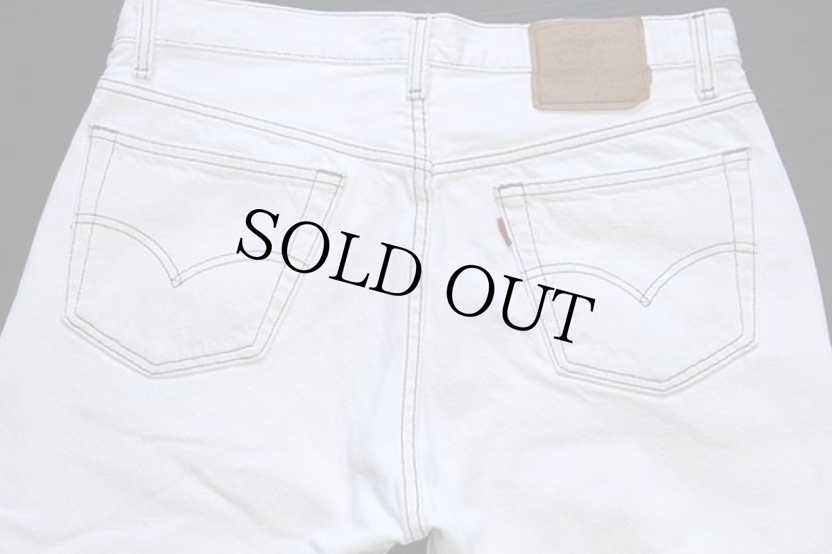 画像5: 90s USA製 Levi'sリーバイス 501 カラーデニムパンツ 生成り w34 L34 (5)
