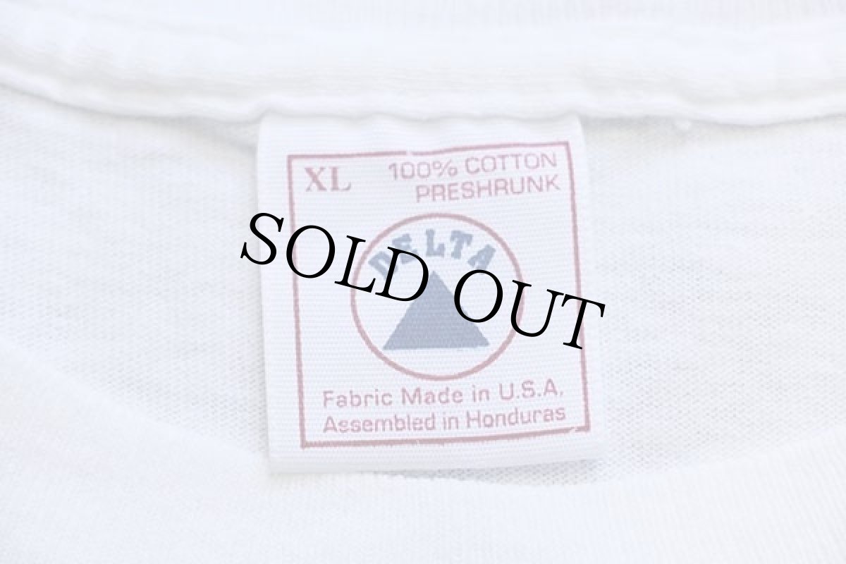 画像4: 90s AMERICA スター 星条旗柄 コットンTシャツ 白 XL (4)