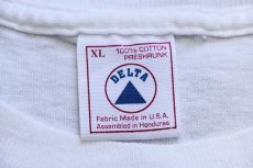 画像4: 90s AMERICA スター 星条旗柄 コットンTシャツ 白 XL (4)