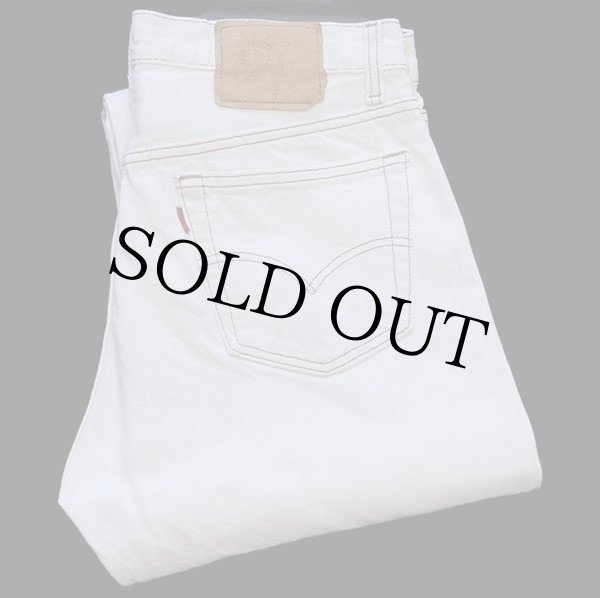【美品】Levi’s 501 90S USA ジーンズ　オフホワイト　生成り 90s USA製 Levi'sリーバイス 501 カラーデニムパンツ 生成り w34