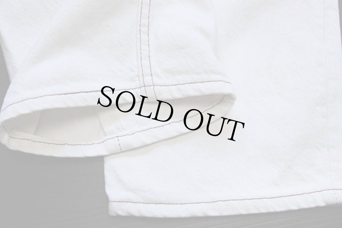 画像8: 90s USA製 Levi'sリーバイス 501 カラーデニムパンツ 生成り w34 L34 (8)