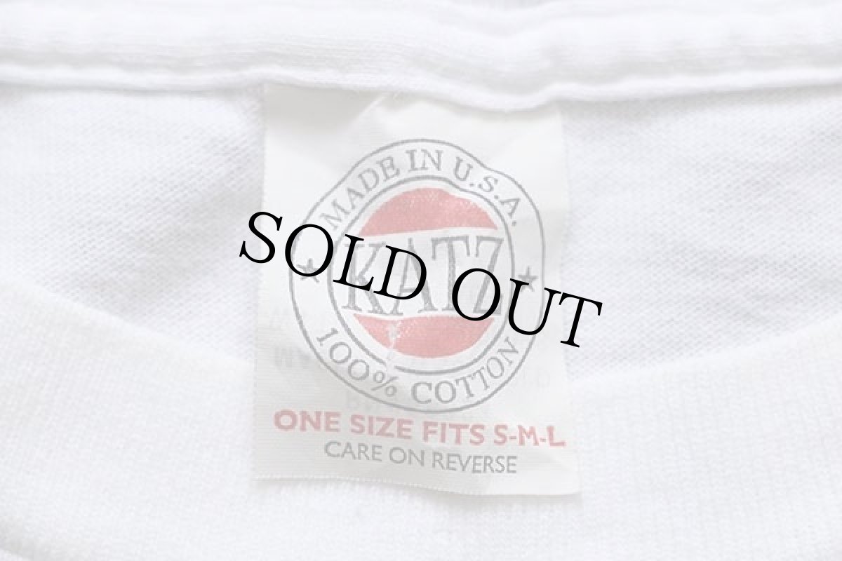 画像4: 90s USA製 ライオン アート コットンTシャツ ペンキ飛び 白 特大 (4)