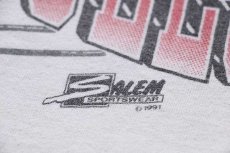 画像5: 90s SALEM 1991 NBA WORLD CHAMPS CHICAGO BULLS シカゴ ブルズ コットンTシャツ 白 M (5)