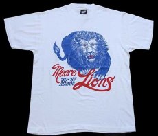 画像2: 90s USA製 Moore Lions ライオン Tシャツ 白 L (2)
