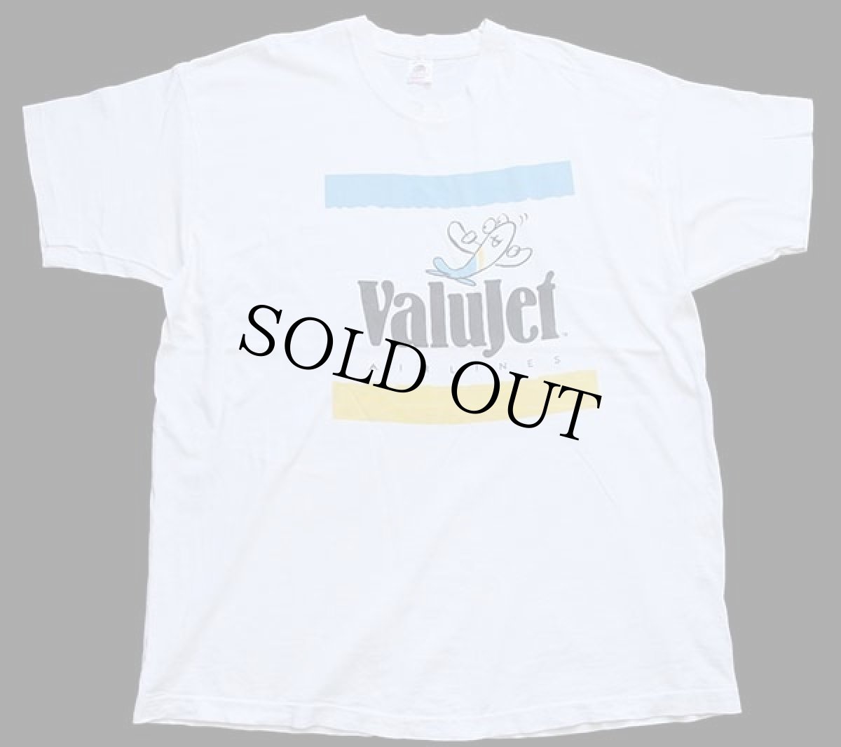 画像2: 90s USA製 Valujet AIRLINES ロゴ コットンTシャツ 白 XXL★特大 (2)