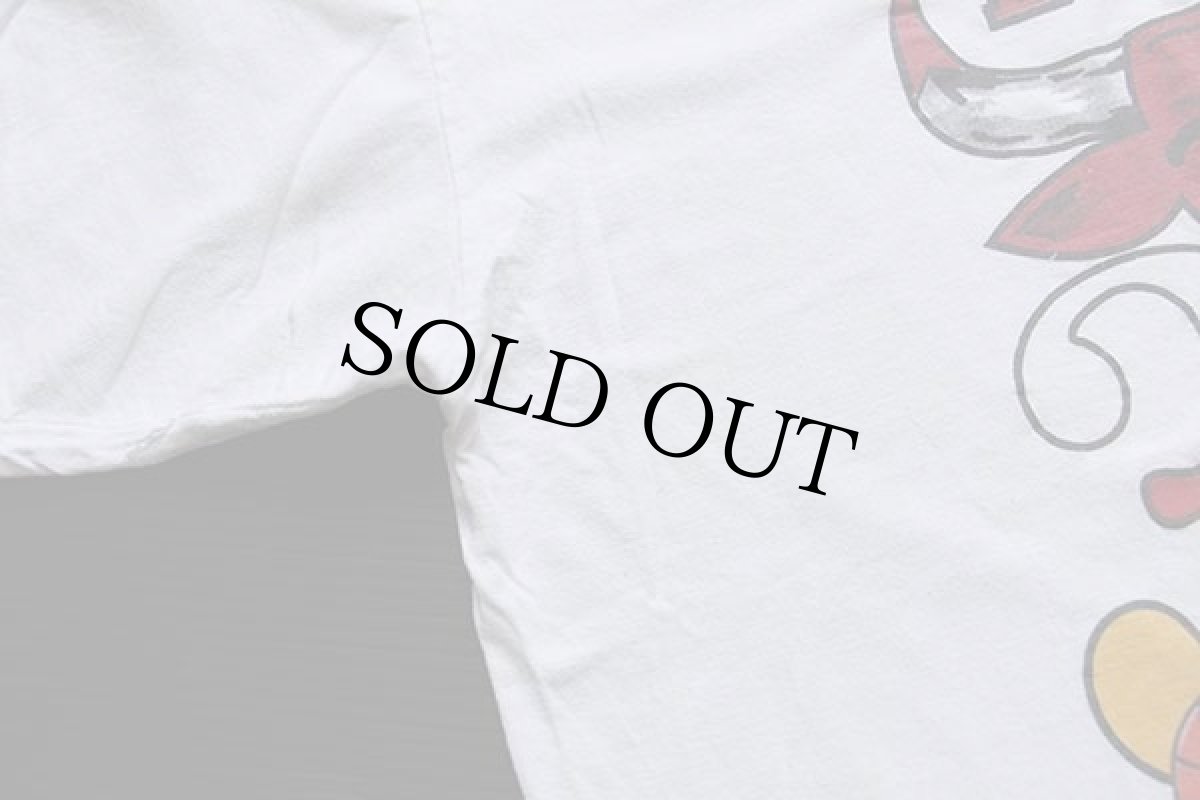 画像5: 90s NBA CHICAGO BULLS シカゴ ブルズ 3PEAT コットンTシャツ 白 M (5)