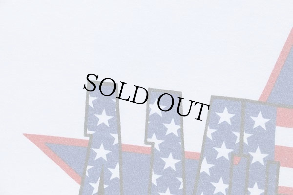 画像5: 90s AMERICA スター 星条旗柄 コットンTシャツ 白 XL (5)