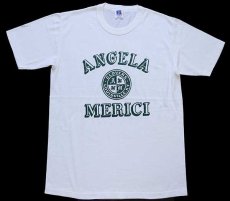 画像2: 90s USA製 RUSSELLラッセル ANGELA MERICI クローバー Tシャツ 白 M (2)