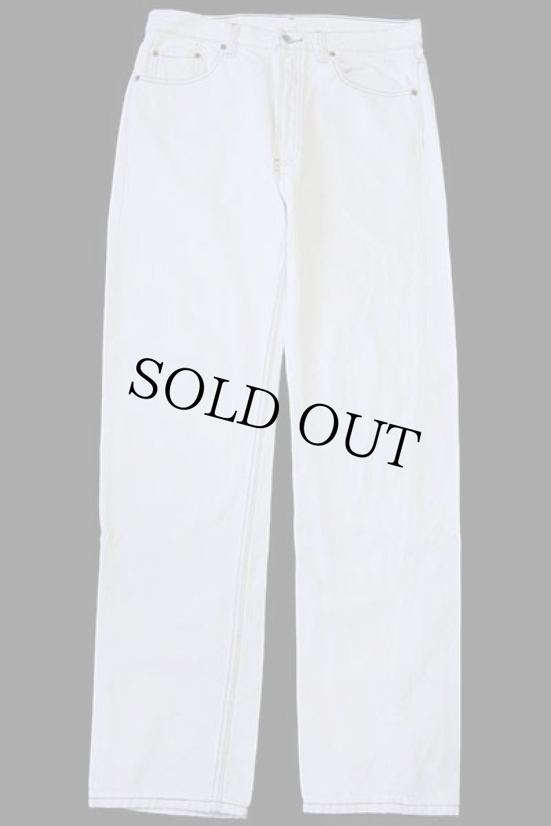 画像2: 90s USA製 Levi'sリーバイス 501 カラーデニムパンツ 生成り w34 L34 (2)