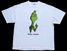画像2: 00s USA製 Dr.Seuss Brand Mister Grinch グリンチ コットンTシャツ 白 XL (2)