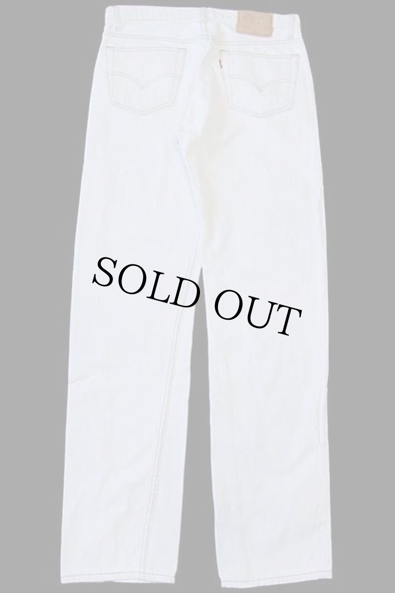 画像3: 90s USA製 Levi'sリーバイス 501 カラーデニムパンツ 生成り w34 L34 (3)