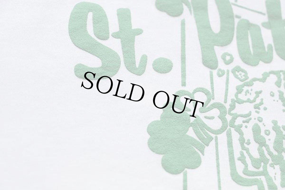 画像5: 90s USA製 St.Patrick's Day J.BARLEYCORN'S クローバー Tシャツ 白 XL (5)